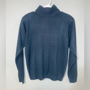 Men's Blue Turtleneck Sweater